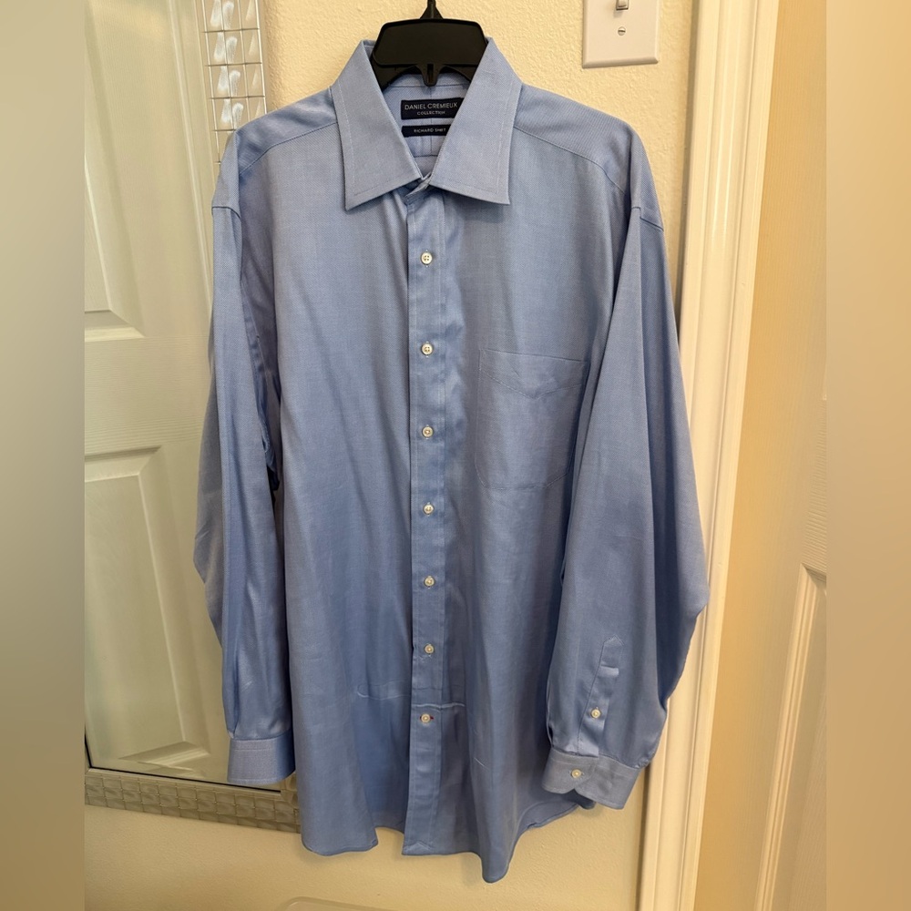 Daniel Cremieux Men's Sky Blue Long-Sleeve Dress Shirt - 16 1/2 X 35